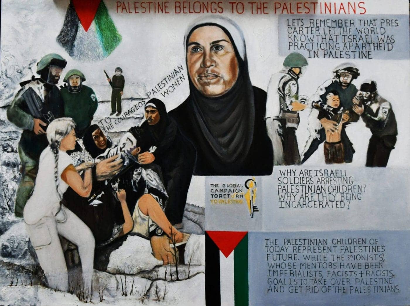 aPalestine-for-the-Palestiniansa-by-Oscar-LA³pez-Rivera-1400x1044, Malcolm X: Zionist 'Logic', Featured News & Views World News & Views 